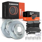 Set of 2 Rear Drilled Brake Rotors & Ceramic Pads for Hyundai Elantra (2011–2012)