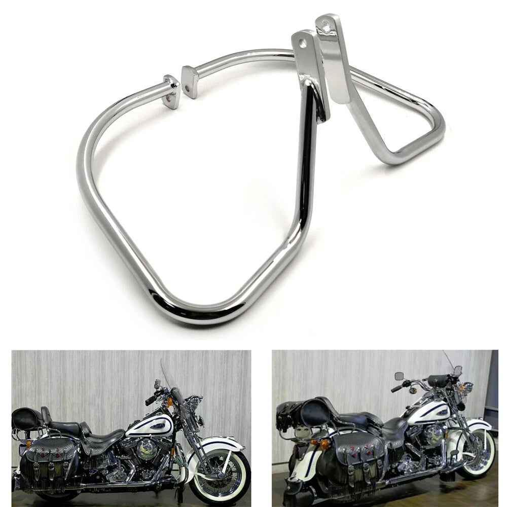 Rear Saddlebag Guard Crash Bar for Harley Softail Heritage Springer (1997–1999)