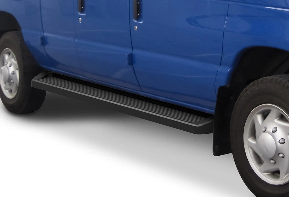 iBoard Running Boards for Ford Econoline Van (1999–2014) 6-Inch Matte Black