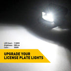Set of 2 Bright 6000K White LED License Plate Lights for Dodge Dakota (1997–2011)