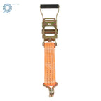 Set of 10 Ratchet Straps 1.5" x 15' 4000-lbs J Hook Tie Downs Orange