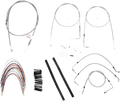 Complete Stainless Braided Handlebar Cable/Brake Line Kit for Harley (2014–2023)