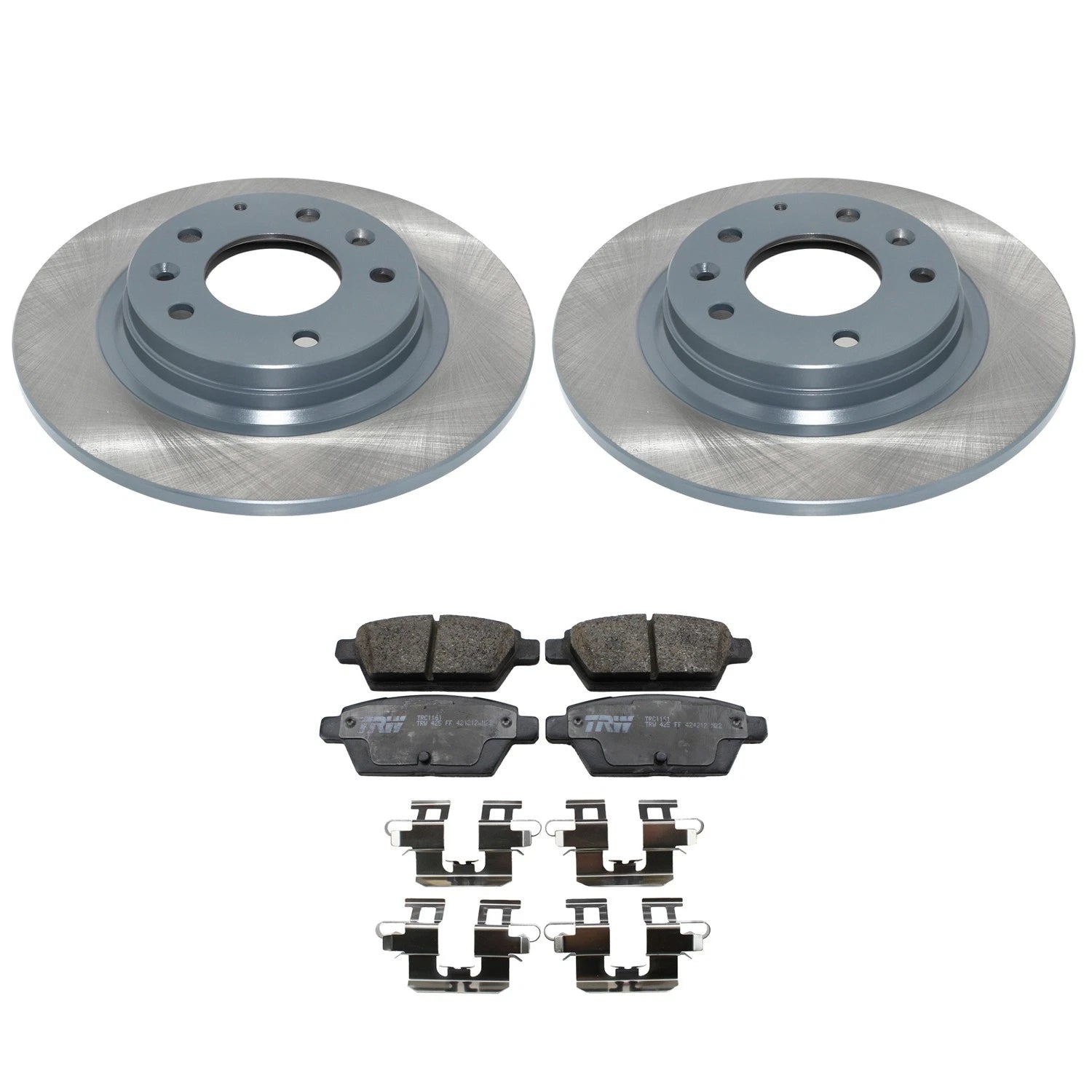 DuraGo Rear Rotor & TRW Pro Ceramic Disc Brake Pad Kit for Fusion MKZ Milan Zephyr (2006–2012)