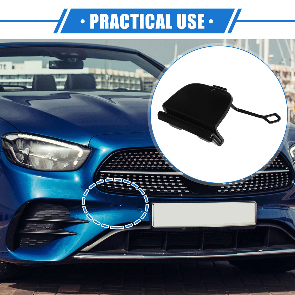 Tow Hook Eye Cover Cap for Mercedes-Benz E-Class W213 (2017–2023) Black