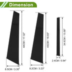 Set of 6 Door Pillar Window Trim for BMW 5-Series (2011–2017) Black