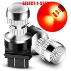 2X 3157 3057 Red LED Strobe Tail Brake Light Bulbs for