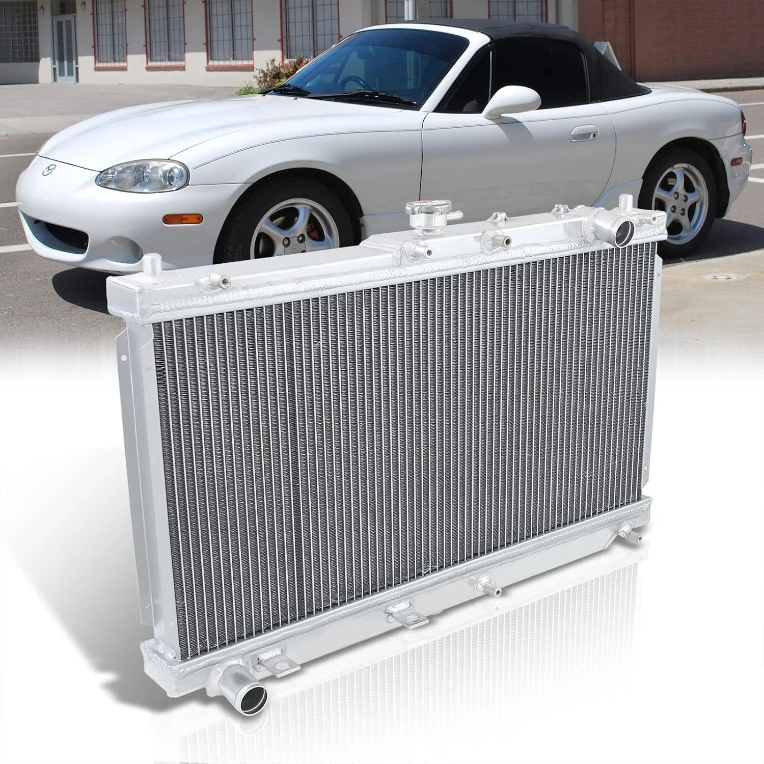 2 Row Aluminum Radiator for Mazda Miata MX5 (1990–1997) 1.6L 1.8L MT