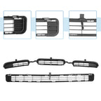 2X Front Lower Hood Bumper Grille for Toyota RAV4 (2006–2008) Black