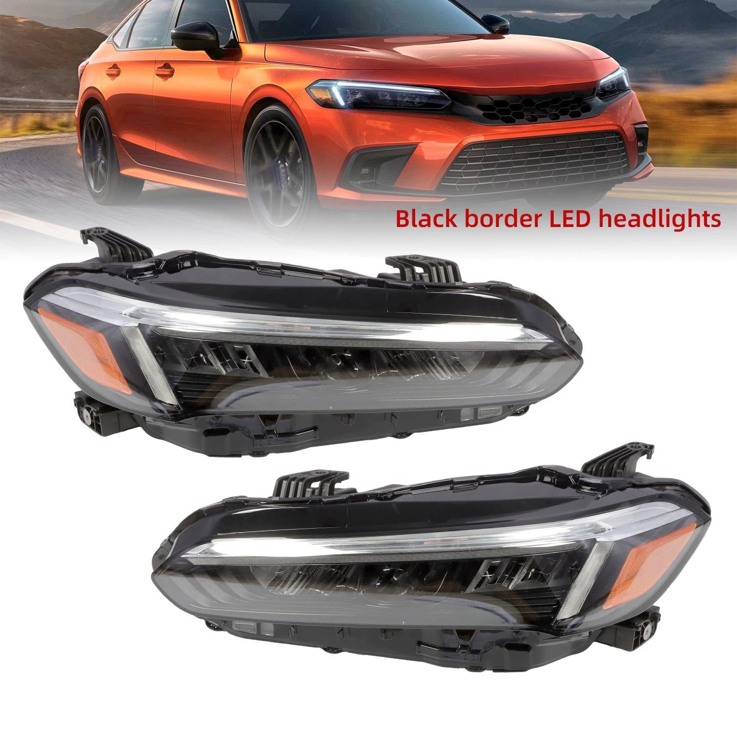 Headlight Pair for Honda Civic (2022–2023) - Sport Touring, OEM
