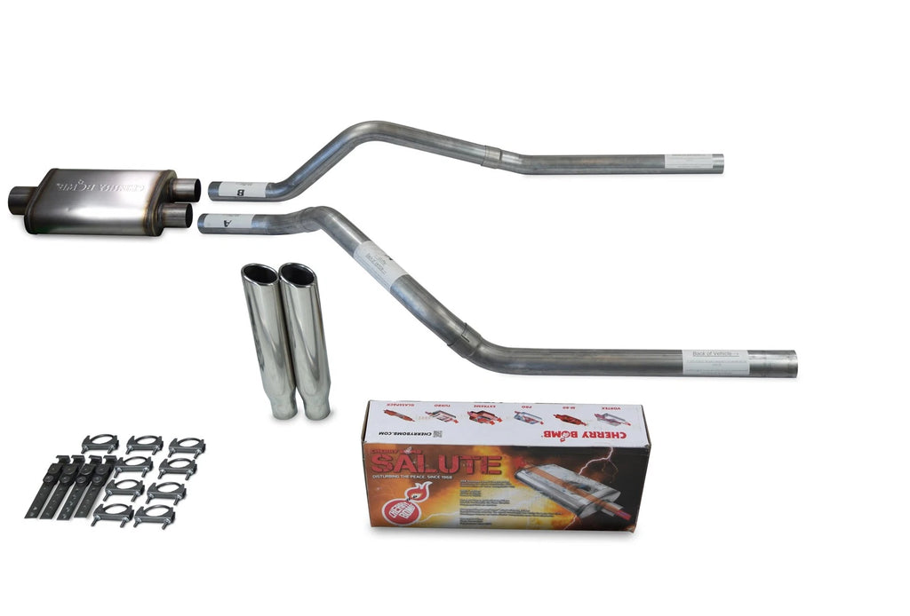 Dual Exhaust Kit for Chevy Blazer (1995–1999) - 2.5" Cherry Bomb Tips