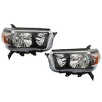 Set of 2 Halogen Black Headlights for Toyota 4Runner (2010–2013)