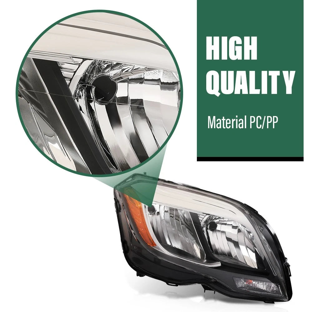 Halogen Headlights Set for Mercedes Benz GLK250 GLK350 (2013–2015)