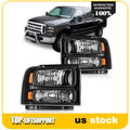 Headlight Assembly Pair for Ford F250 F350 F450 Super Duty (2005–2007)
