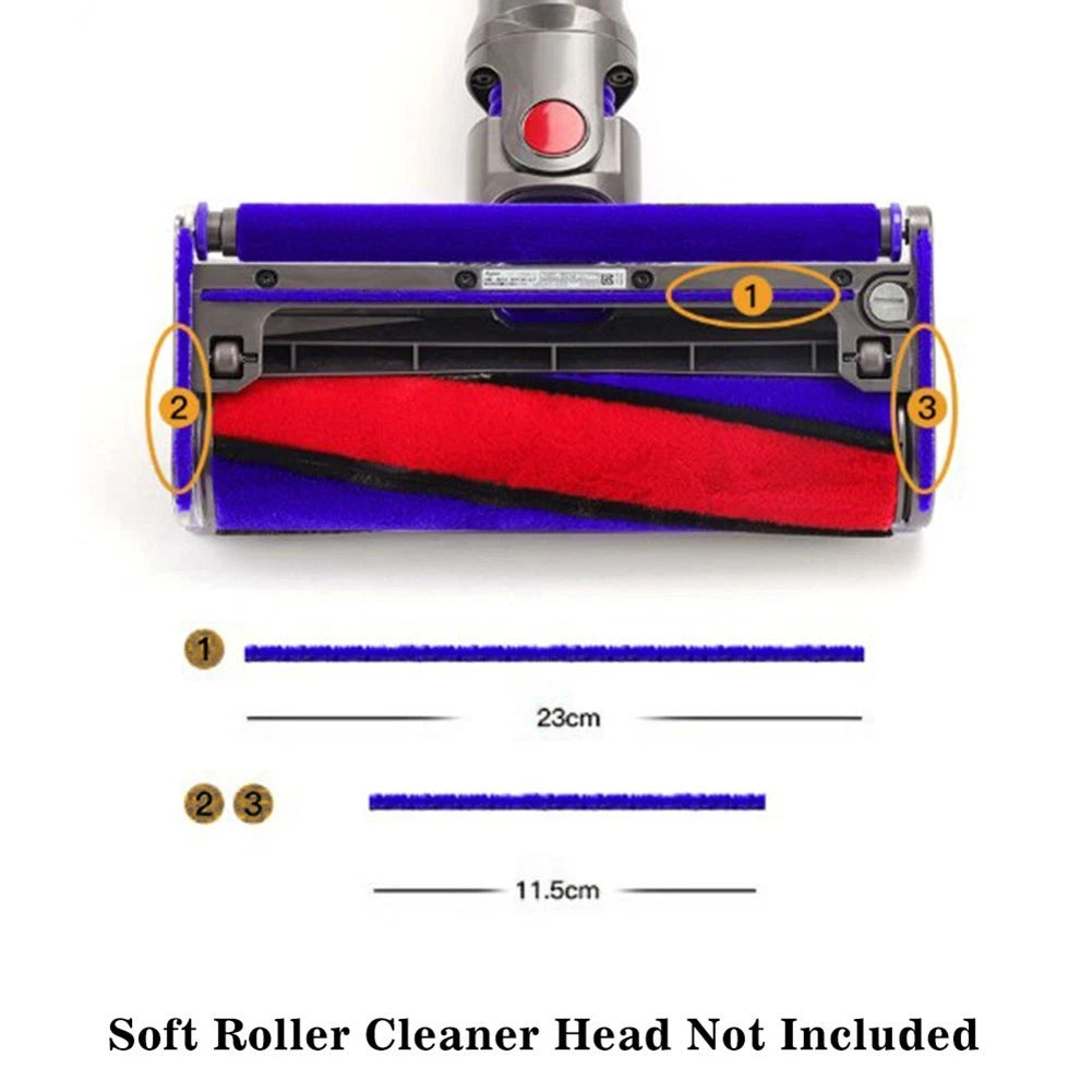Vacuum Cleaner Plush Strips Soft Roller Head Release Brush Tool