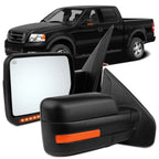 Power Heated Turn Signal Puddle Light Tow Mirrors for Ford F150 (2007–2014)