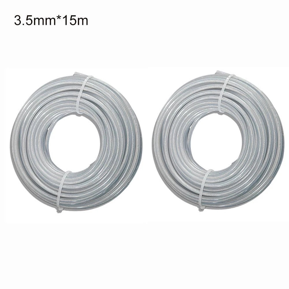 Set of 2 Steel Trimmer Line 15 Meter for Lawn Trimmers