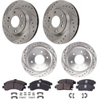 Brake Disc Rotors and Pads Kit for Olds Chevy Isuzu Ascender Envoy