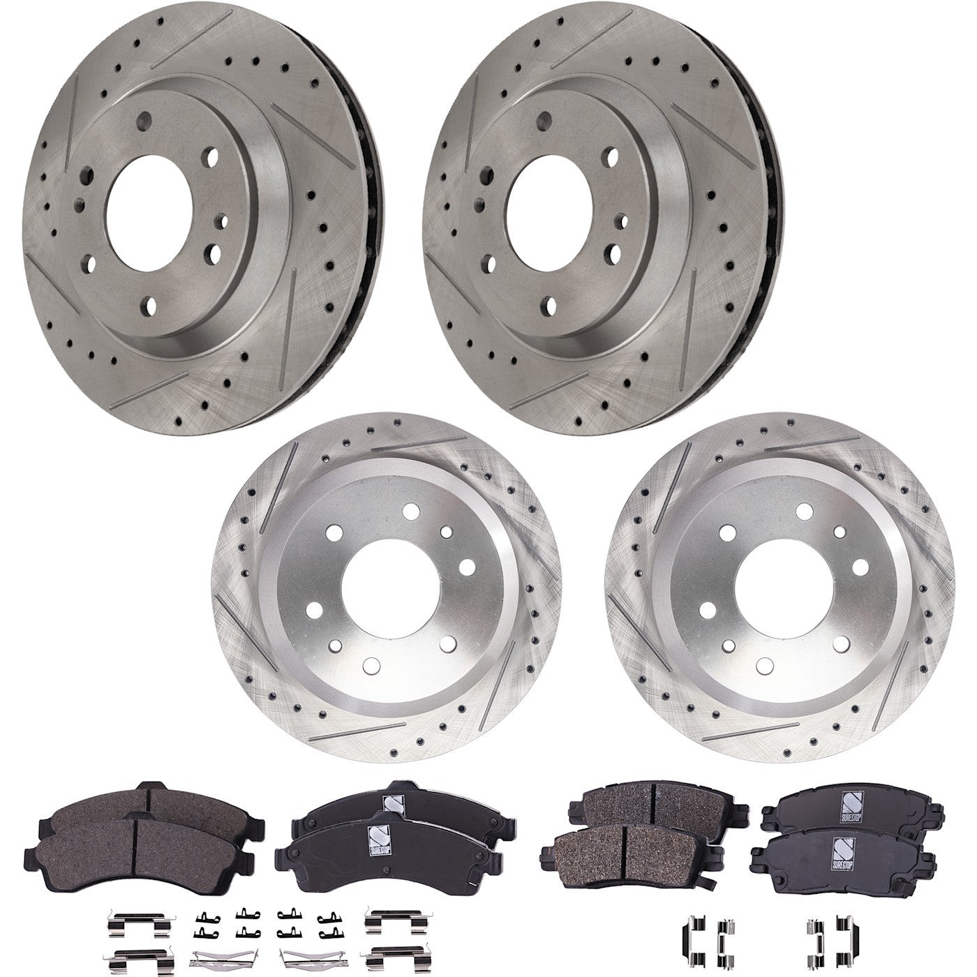 Brake Disc Rotors and Pads Kit for Olds Chevy Isuzu Ascender Envoy