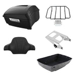 Matte King Trunk Luggage Backrest Mount Rack for Harley Street Glide (2014–2026)