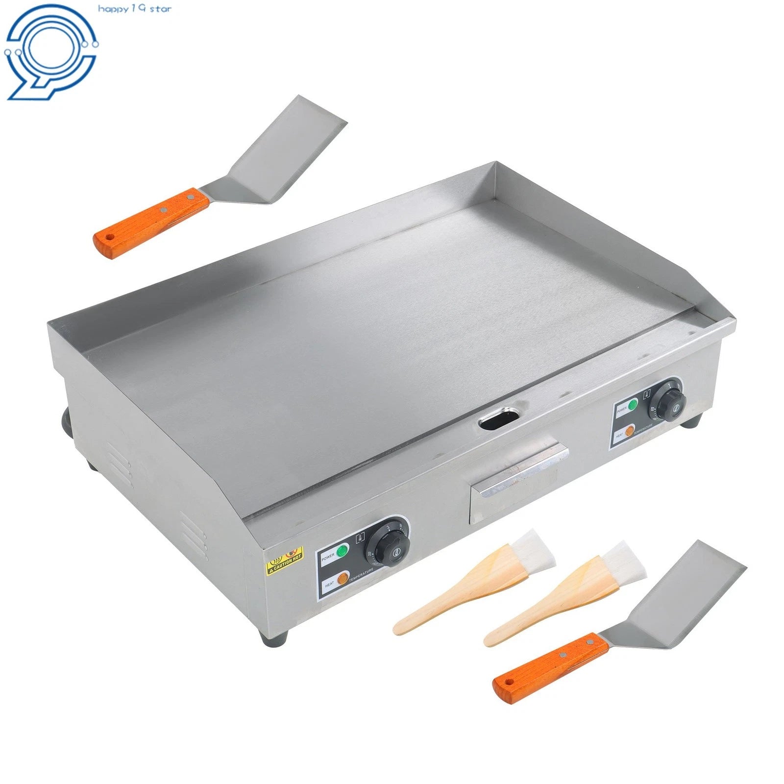 30" Electric Griddle for Commercial Use (122℉-572℉, 3000W)