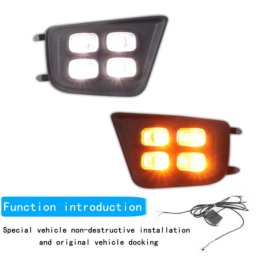 LED Daytime Running Fog Lights w/ Turn Signal for Toyota Tacoma (2012-2015)