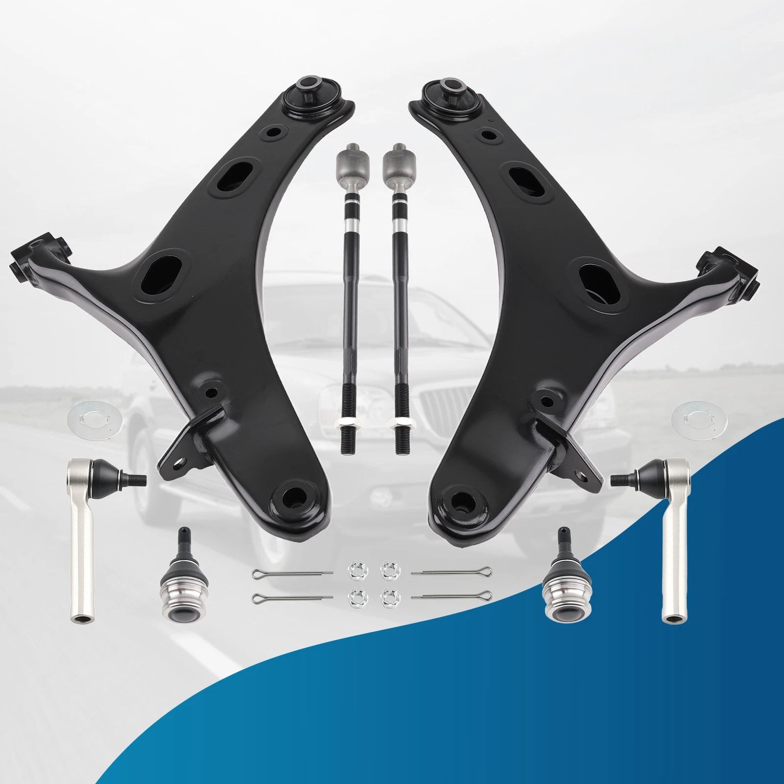 6X Front Suspension Kit for Subaru Forester (2014–2018) - Lower Control Arm, Tie Rod