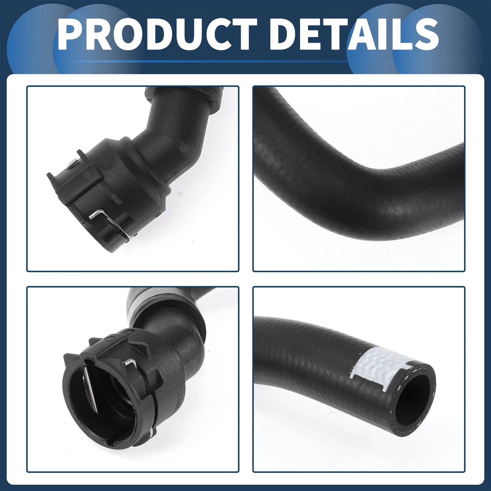 Radiator Hose for Audi A4 Avant 1.8L (2004–2005) No. 8E1819373R Black