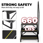 3-Step Anti-Slip Stair with Handrail for RV Camper (Portable)