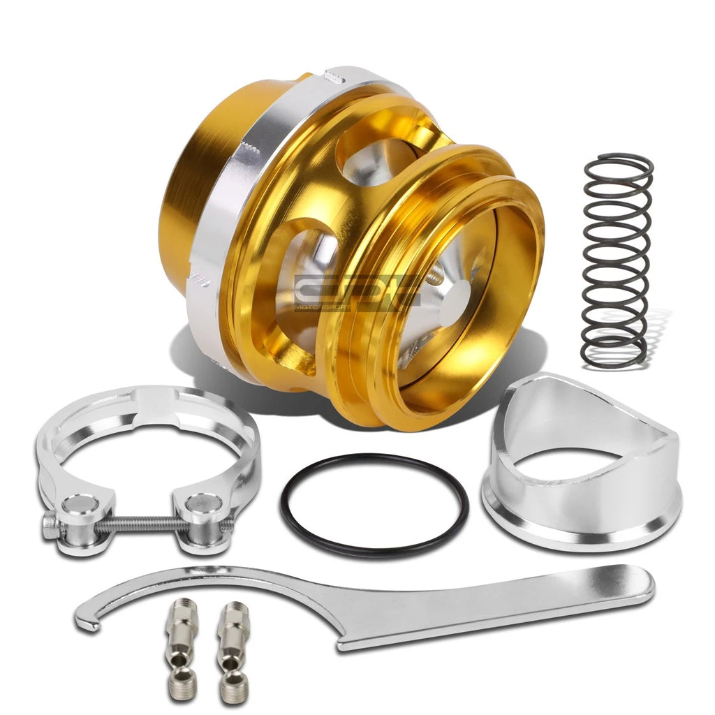 50MM Turbo Universal V-Band Aluminum Blow Off Valve (Gold, Spring, Flange)