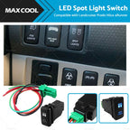 Blue LED Spot Lights Push Switch for Toyota Landcruiser Prado Hilux FJ (2000–2023)