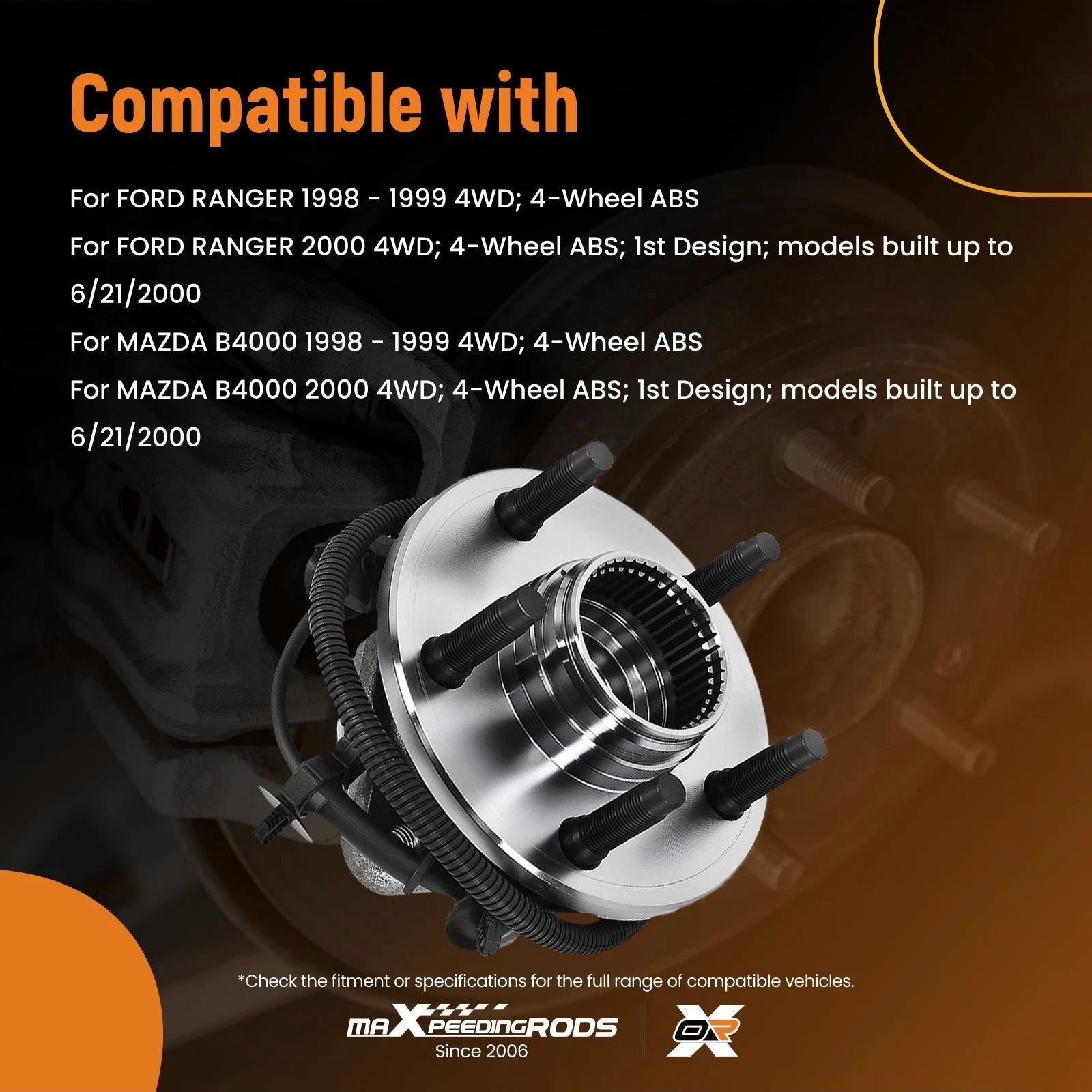 4x4 Wheel Hub Assembly for Ford Ranger/B4000 (1998-2000)
