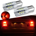 2x Red 80W 1156 BA15S LED Bulbs for Tail Turn Signal Backup (2018–2024)
