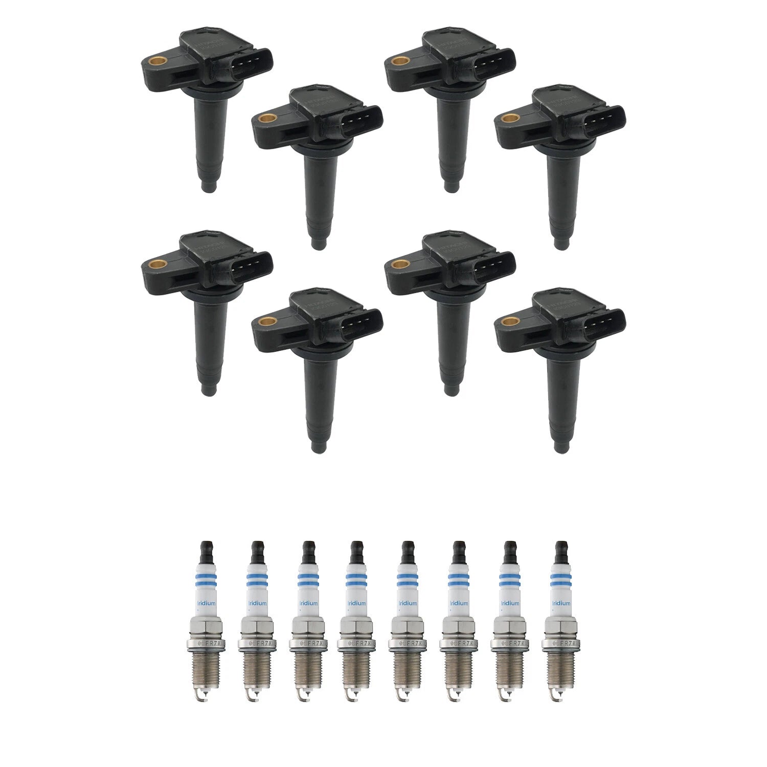 Set of 8 Ignition Coils & Bosch Iridium Spark Plugs for LX470 (1998–2007)
