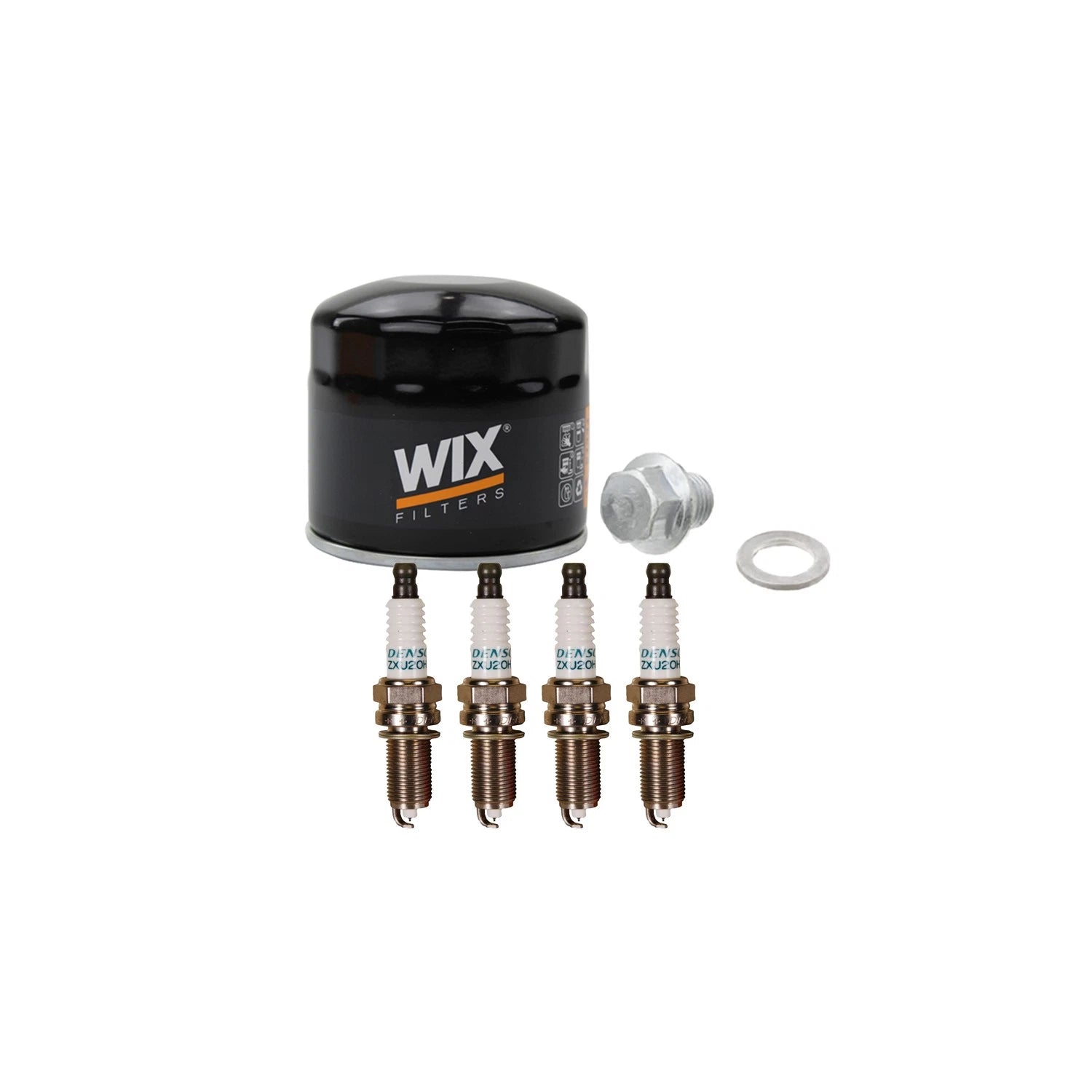 Wix Engine Oil Filter & Denso Iridium Spark Plugs Kit for Kia Rio (2012–2020)