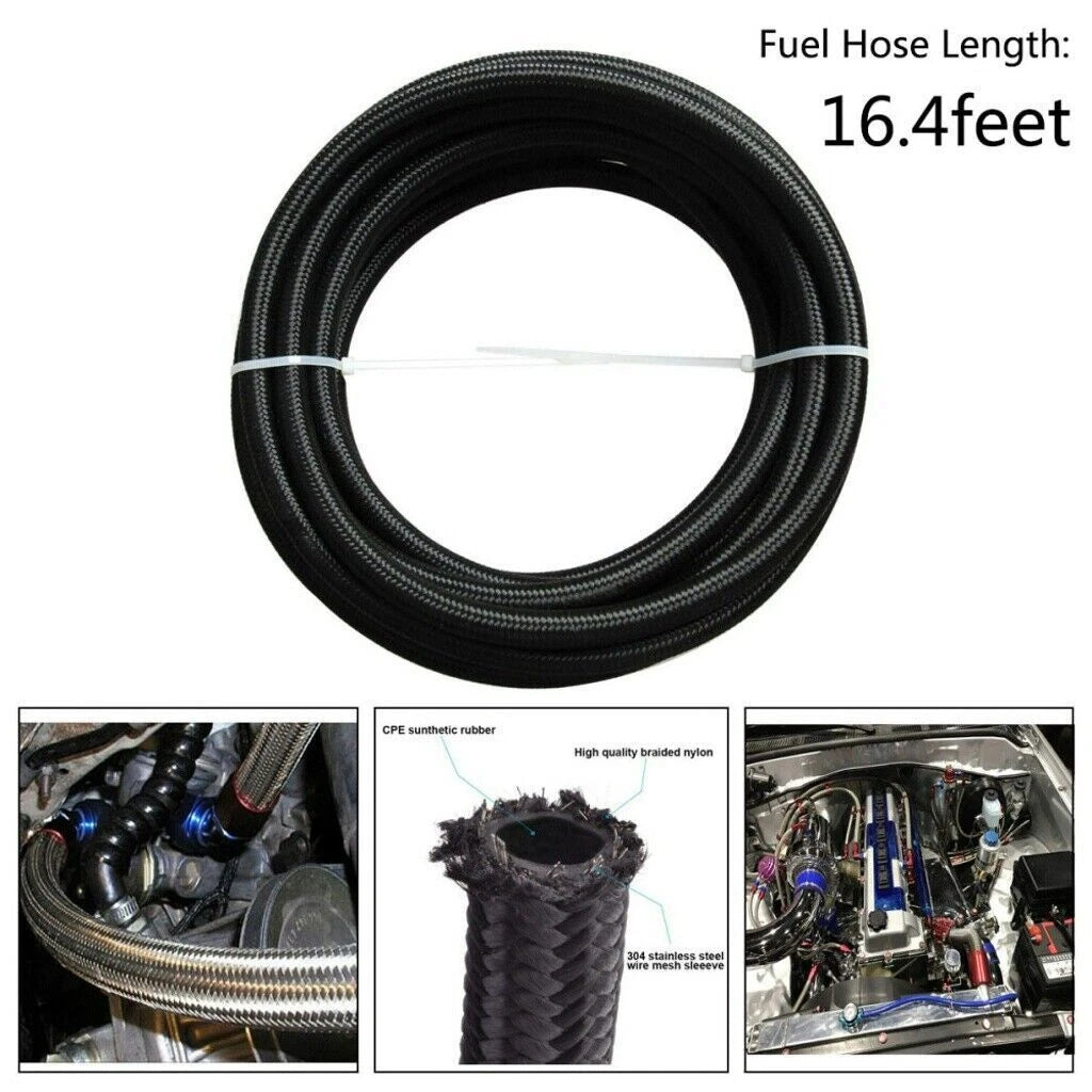 Fuel Line Hose Kit for Universal Applications (16FT, 6AN, Braided)