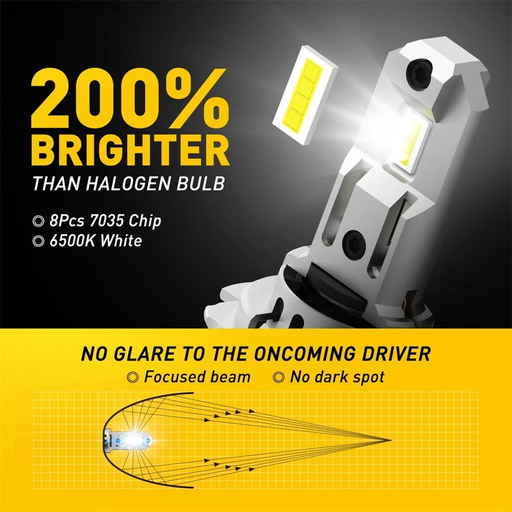 2X AUXITO H7 LED Headlight Bulb Kit for High Low Beam (Canbus, 360°)