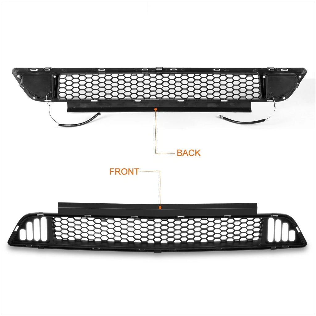 Honeycomb Mesh Front Lower Bumper Grille Frame w/LED DRL for Ford Mustang (2015–2017)