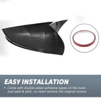 Pair Rearview Mirror Cover Overlay Gloss Black for Hyundai Tucson (2022–2024)