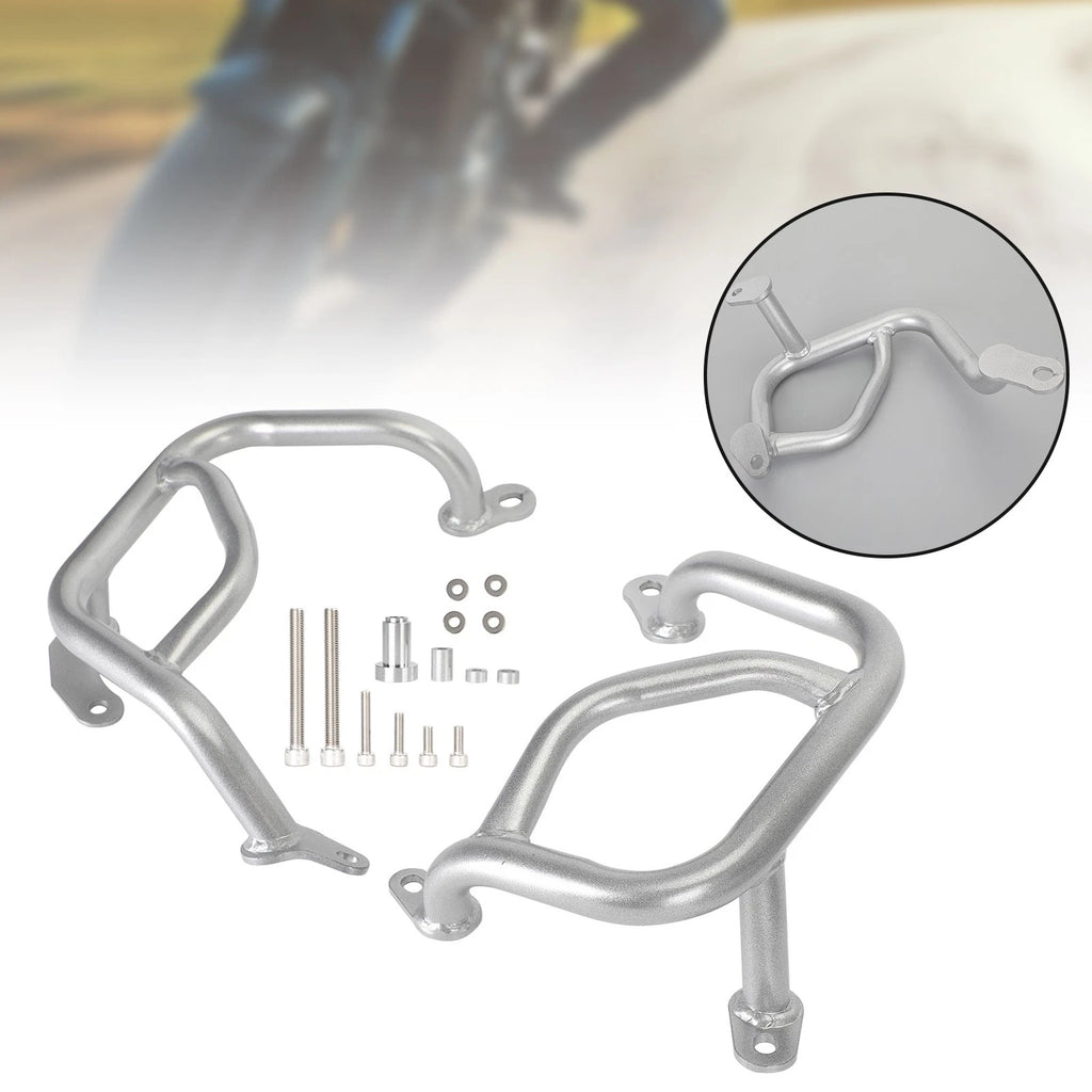 Lower Engine Guard Crash Bar for BMW F900XR (2020–2022) - Steel, Silver