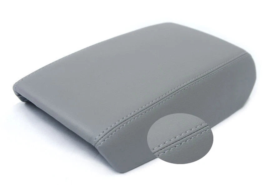 Leather Synthetic Center Console Armrest Cover for Audi A6 (2012–2018) Gray
