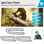 3PCS Chainsaw Chain for Stihl 16" 3/8 LP (.050 55DL)
