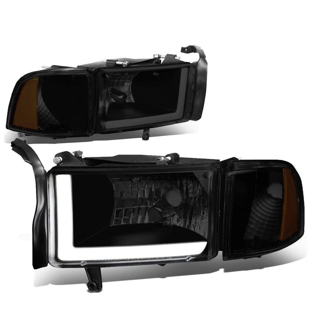 Tinted Amber Corner LED DRL Headlight for RAM 1500 2500 3500 (1994–2002)
