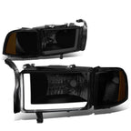 Tinted Amber Corner LED DRL Headlight for RAM 1500 2500 3500 (1994–2002)