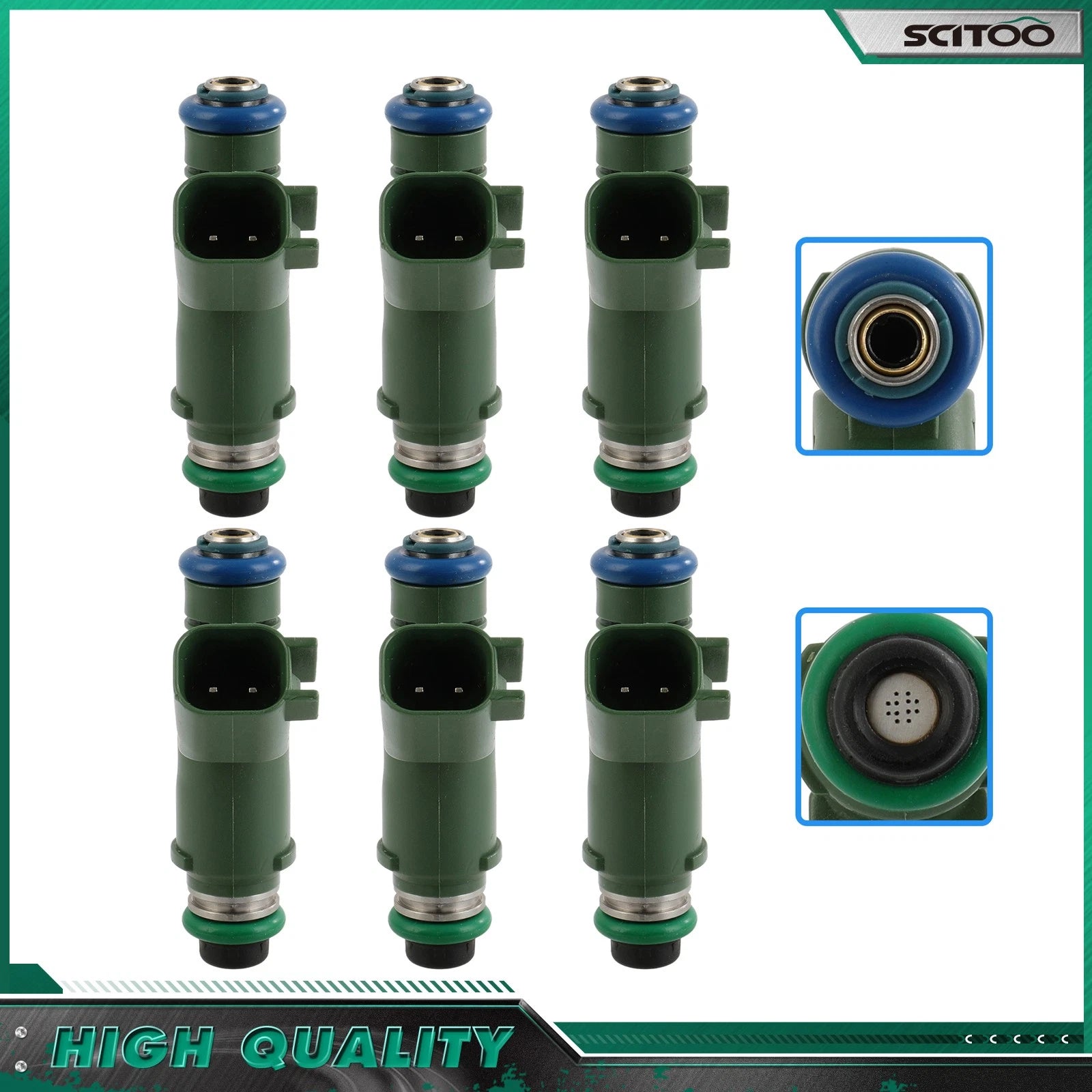 Set of 6 Fuel Injectors for Jaguar X-Type 3.0L 2002–2008, 2.5L 2002–2005