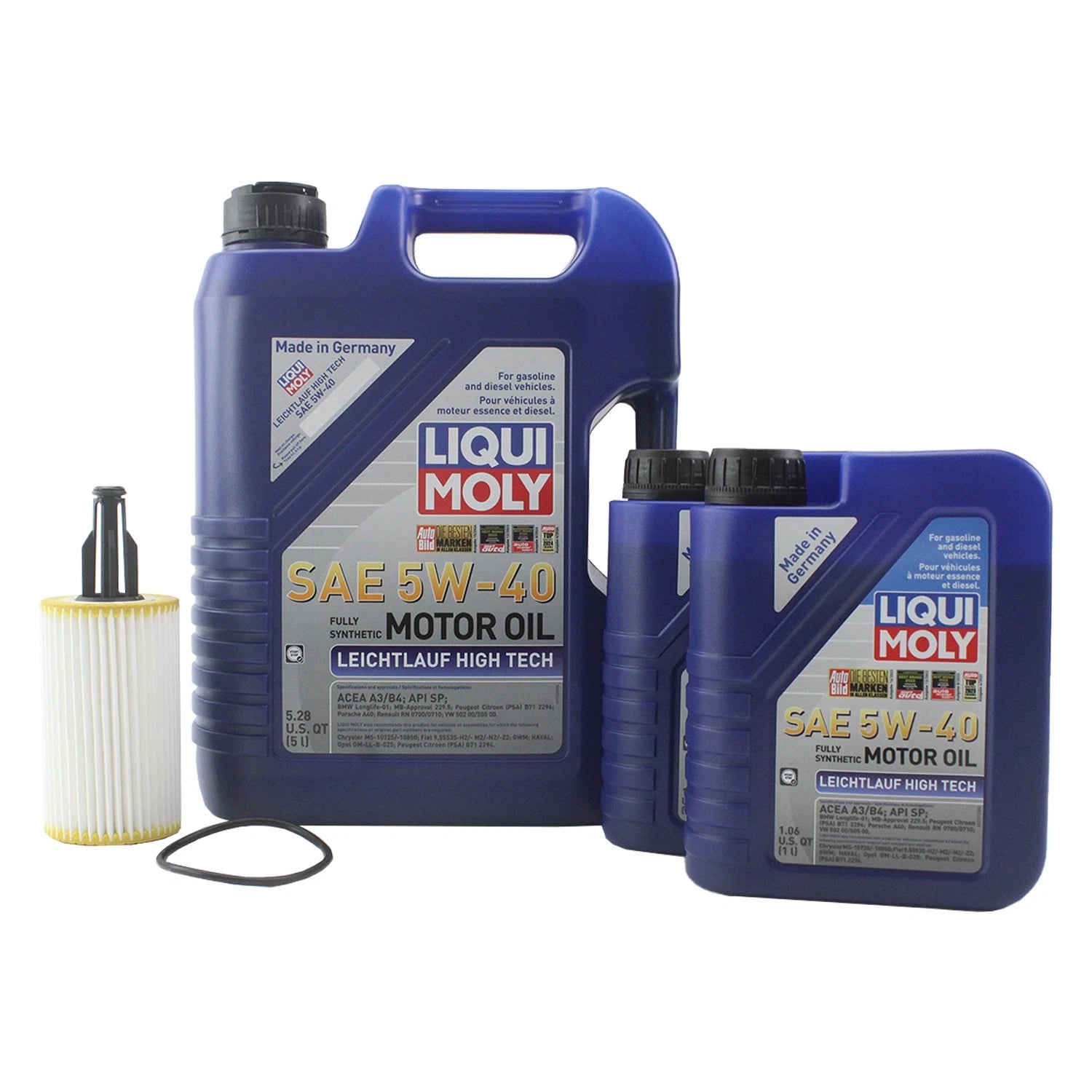 Oil Change Kit for Mercedes M276 (7L Liqui Moly Leichtlauf 5W-40)