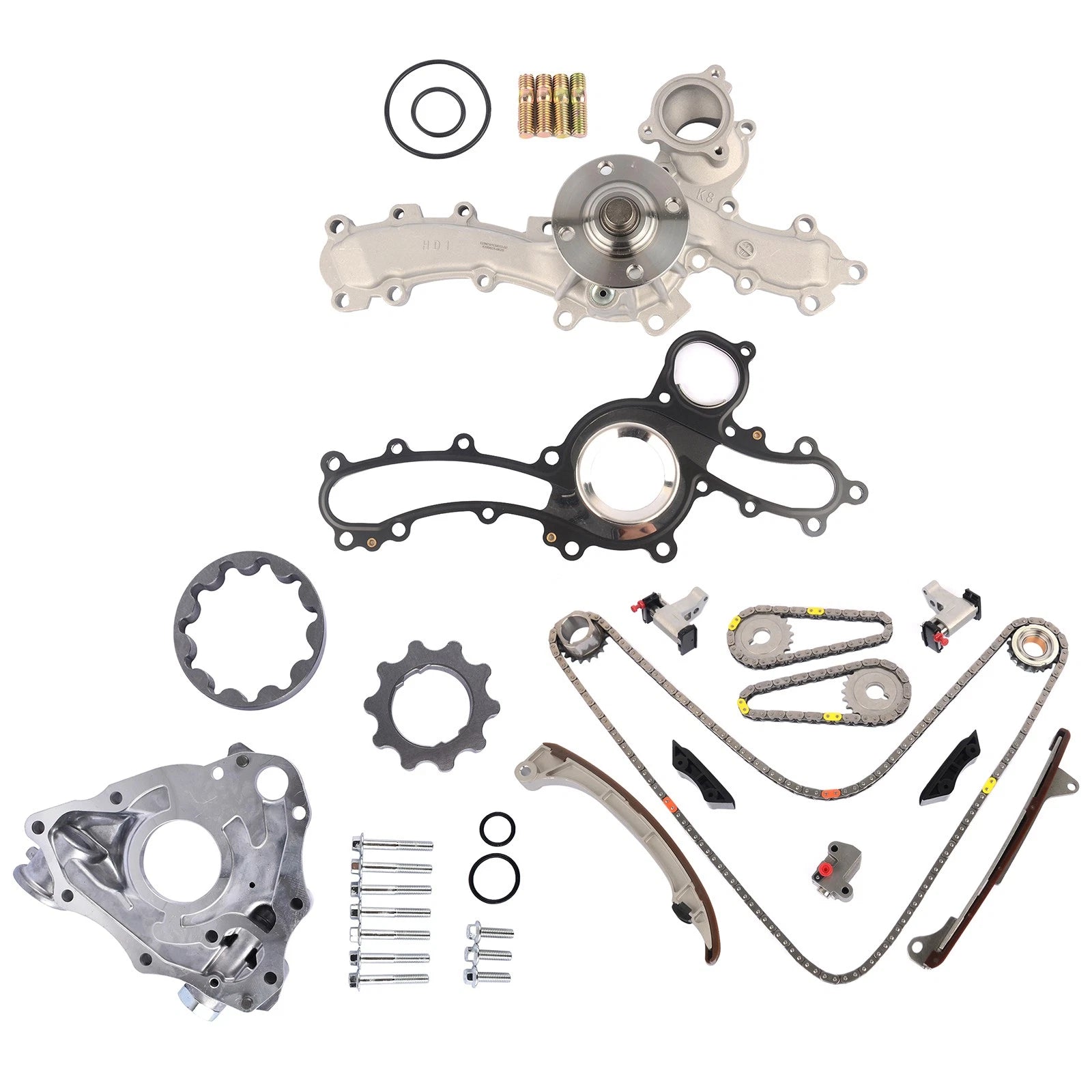 Timing Chain Kit with Water Pump & Oil Pump for Toyota 4Runner Tacoma FJ Cruiser (2003–2021)
