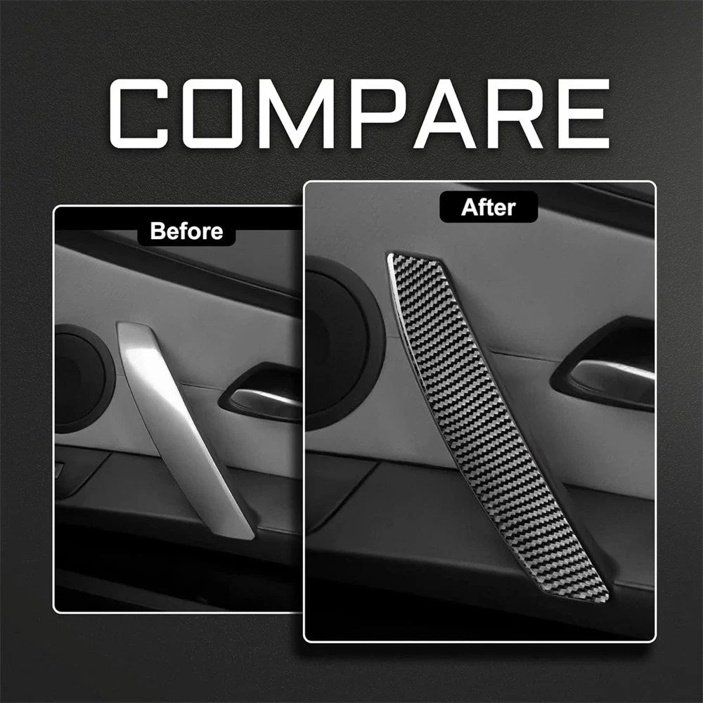 Carbon Fiber Interior Door Handle Cover Stickers for BMW Z4 (2003-2008)
