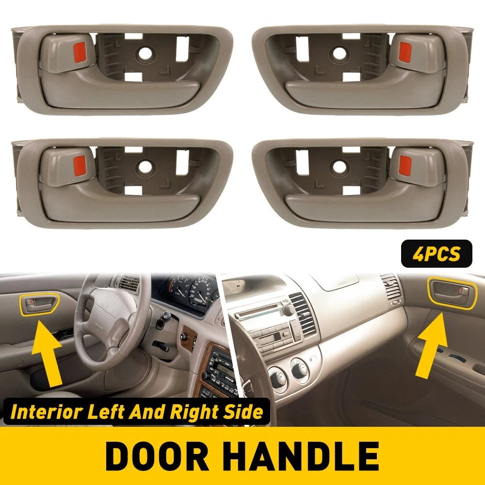 Interior Door Handle Set of 2 Beige for Toyota Camry (H)
