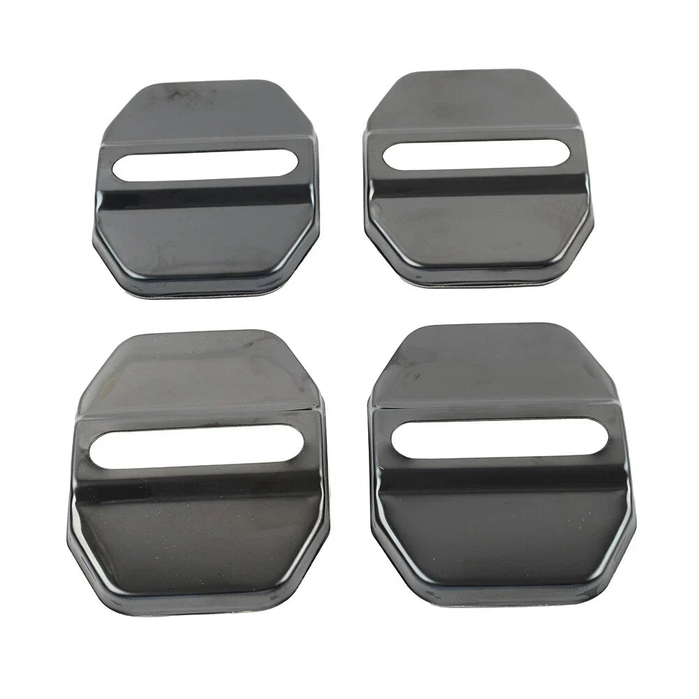 Black Door Lock Covers for BMW F40, F45, Benz C-Class, Maserati