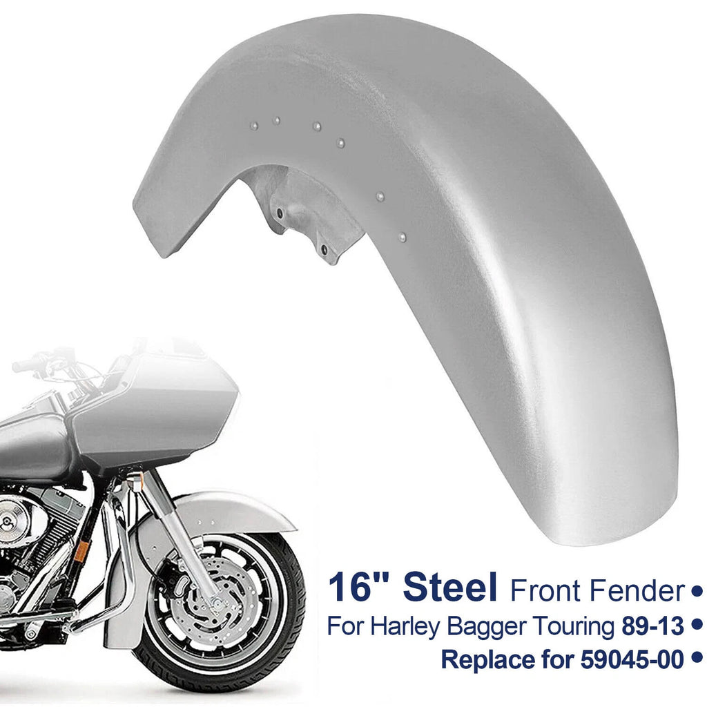 Steel 16" Front Fender for Harley Bagger Touring (1989–2013)